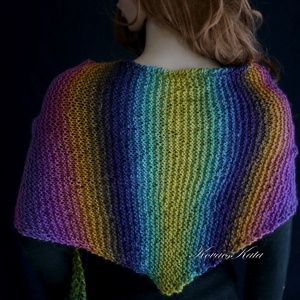 MANDALA KENDŐ - kézzel kötött színátmenetes vállkendő, hosszú sálkendő - ruha & divat - sál, sapka, kendő - vállkendő - Meska.hu