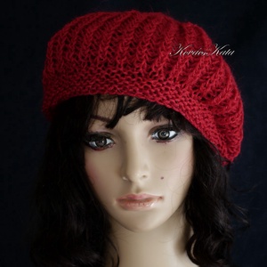 LORCA / bor - kézzel kötött gyapjú és mohair bohém sapka, barett - ruha & divat - sál, sapka, kendő - sapka - Meska.hu