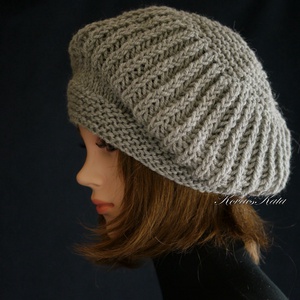 BORBÁLA / nepál - kézzel kötött alpaka gomba sapka / szürke - ruha & divat - sál, sapka, kendő - sapka - Meska.hu