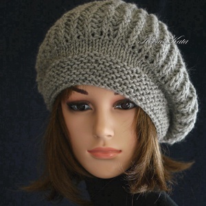 BORBÁLA / nepál - kézzel kötött alpaka gomba sapka / szürke - ruha & divat - sál, sapka, kendő - sapka - Meska.hu