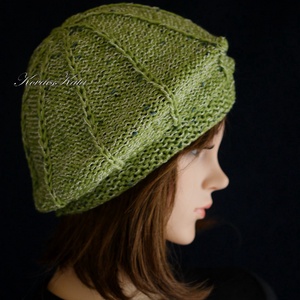 ANETT BARETT / alma - kézzel kötött merinó sapka - ruha & divat - sál, sapka, kendő - sapka - Meska.hu