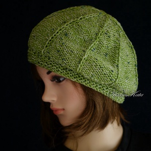 ANETT BARETT / alma - kézzel kötött merinó sapka - ruha & divat - sál, sapka, kendő - sapka - Meska.hu