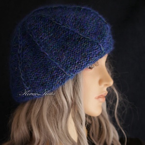 ANETT BARETT / szilva - kézzel kötött merinó sapka - ruha & divat - sál, sapka, kendő - sapka - Meska.hu