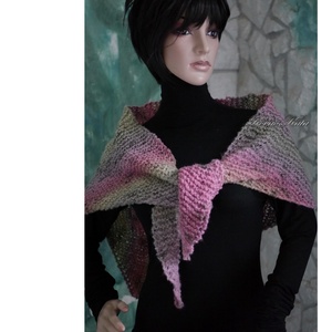 HORIZONS KENDŐ - kézzel kötött színátmenetes vállkendő, hosszú sálkendő - ruha & divat - sál, sapka, kendő - vállkendő - Meska.hu