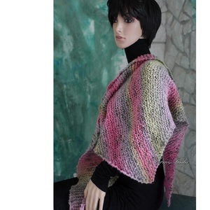 HORIZONS KENDŐ - kézzel kötött színátmenetes vállkendő, hosszú sálkendő - Meska.hu