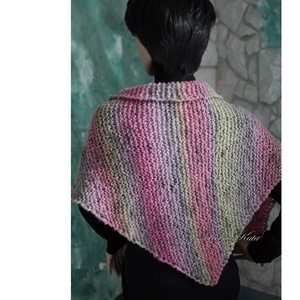 HORIZONS KENDŐ - kézzel kötött színátmenetes vállkendő, hosszú sálkendő - ruha & divat - sál, sapka, kendő - vállkendő - Meska.hu