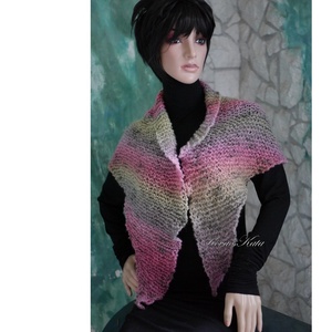 HORIZONS KENDŐ - kézzel kötött színátmenetes vállkendő, hosszú sálkendő - ruha & divat - sál, sapka, kendő - vállkendő - Meska.hu