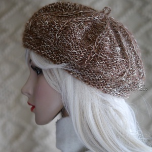 ALETTA / bonbon - kézzel kötött bourette-silk-mohair svájci sapka, barett - ruha & divat - sál, sapka, kendő - sapka - Meska.hu