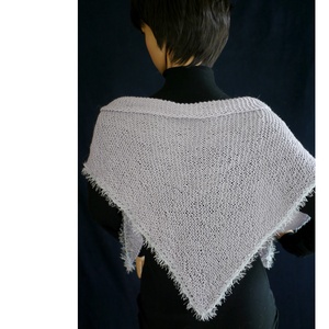  SILVER KENDŐ - exkluzív kézzel kötött BabyAlpaca Silk vállkendő - ruha & divat - sál, sapka, kendő - vállkendő - Meska.hu