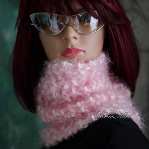 TEKNŐCKE / babyrose - vastag kézzel kötött kámzsa, csősál, nyakmelegítő - Meska.hu
