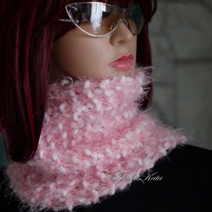 TEKNŐCKE / babyrose - vastag kézzel kötött kámzsa, csősál, nyakmelegítő - ruha & divat - sál, sapka, kendő - sál - Meska.hu