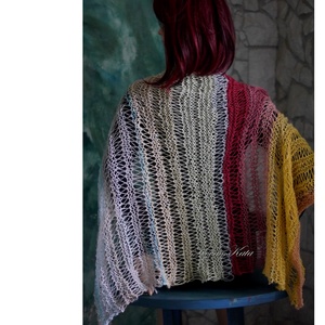 MOHAIR DREAM CSIPKEKENDŐ - kézzel kötött színátmenetes vállkendő, sálkendő - ruha & divat - sál, sapka, kendő - vállkendő - Meska.hu