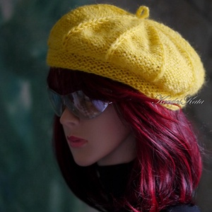 ALETTA / kikerics - exkluzív kézzel kötött deluxe silk + babysuri alpaka svájci sapka, barett - ruha & divat - sál, sapka, kendő - sapka - Meska.hu