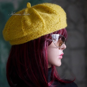 ALETTA / kikerics - exkluzív kézzel kötött deluxe silk + babysuri alpaka svájci sapka, barett - ruha & divat - sál, sapka, kendő - sapka - Meska.hu