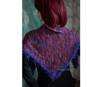  DELUXE SILK VÁLLKENDŐ - exkluzív kézzel kötött-festett selyem-jak- merinó kendő / hexe - ruha & divat - sál, sapka, kendő - vállkendő - Meska.hu