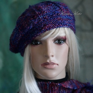 ALETTA / hexe - exkluzív kézzel kötött deluxe silk + silkmohair svájci sapka, barett - Meska.hu
