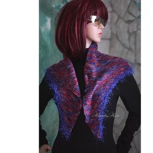  DELUXE SILK VÁLLKENDŐ - exkluzív kézzel kötött-festett selyem-jak- merinó kendő / hexe - Meska.hu