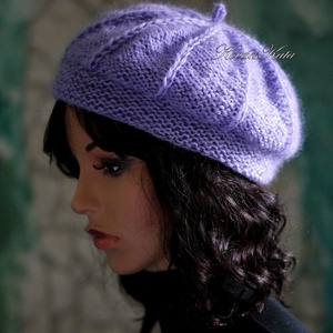 ALETTA / orgona - kézzel kötött  VIP merinó-kasmír + silk-mohair svájci sapka, barett - Meska.hu