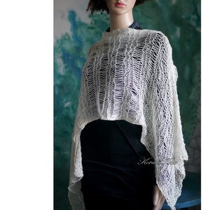 BABYALPACA SILK SÁLKENDŐ - exkluzív kézzel kötött vállkendő - ruha & divat - sál, sapka, kendő - vállkendő - Meska.hu