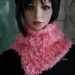 TEKNŐCKE / bogyós rose - extravastag kézzel kötött kámzsa, csősál, nyakmelegítő KÉSZLETEN - Meska.hu