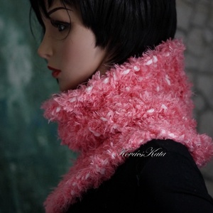 TEKNŐCKE / bogyós rose - extravastag kézzel kötött kámzsa, csősál, nyakmelegítő KÉSZLETEN - ruha & divat - sál, sapka, kendő - sál - Meska.hu