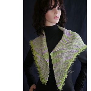  DELUXE SILK VÁLLKENDŐ - exkluzív kézzel kötött-festett selyem-jak- merinó kendő / ligetszépe KÉSZLETEN - ruha & divat - sál, sapka, kendő - vállkendő - Meska.hu