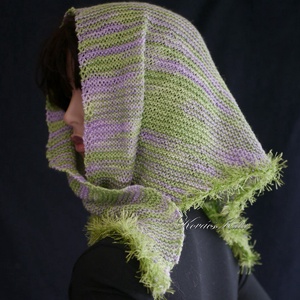  DELUXE SILK VÁLLKENDŐ - exkluzív kézzel kötött-festett selyem-jak- merinó kendő / ligetszépe KÉSZLETEN - Meska.hu