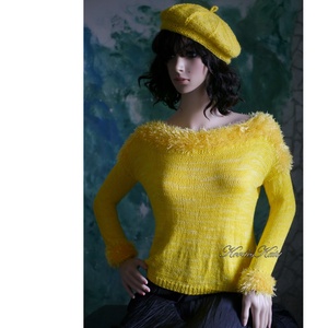 DONA / deluxe - exkluzív kézzel kötött-festett merinó-selyem-jak design pulóver KÉSZLETEN - Meska.hu