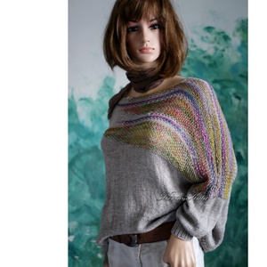 DONA / deluxe - exkluzív kézzel kötött-festett merinó-selyem-jak design pulóver Tibet KÉSZLETEN - Meska.hu