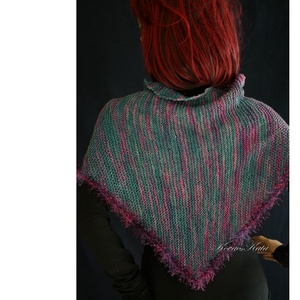  DELUXE SILK VÁLLKENDŐ - exkluzív kézzel kötött-festett selyem-jak- merinó kendő / Tunisz KÉSZLETEN - ruha & divat - sál, sapka, kendő - vállkendő - Meska.hu