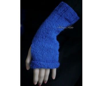 PILLE KESZTYŰ / angora - exkluzív kézzel kötött kesztyűszár, kézmelegítő /  royal KÉSZLETEN - Meska.hu