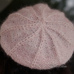 ALETTA / babyrose - kézzel kötött-festett finomgyapjú svájci sapka, barett KÉSZLETEN - ruha & divat - sál, sapka, kendő - sapka - Meska.hu