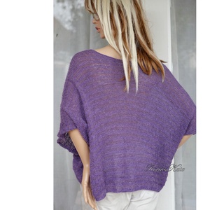 LILI TUNIC - exkluzív kézzel kötött BabyAlpaca Silk oversize pulóver KÉSZLETEN - ruha & divat - női ruha - pulóver - Meska.hu