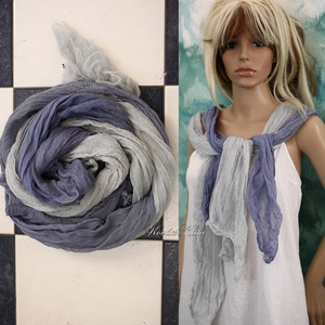 TWEENS / füstös - batikolt géz sál kettős - Meska.hu