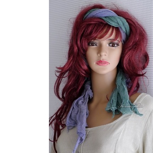 TWEENS / zöld-slate - batikolt géz sál kettős - ruha & divat - sál, sapka, kendő - sál - Meska.hu