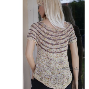 KLEO / silky - kézzel festett fonalból kötött exkluzív design pulóver / spotted - ruha & divat - női ruha - pulóver - Meska.hu