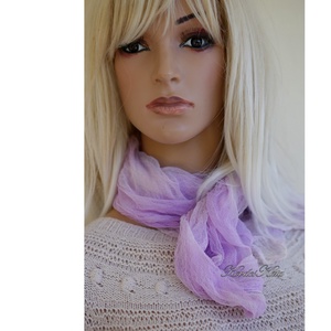 MULL-KENDŐ / pasztell levendula - batikolt géz sál - Meska.hu