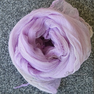 MULL-KENDŐ / pasztell levendula - batikolt géz sál - ruha & divat - sál, sapka, kendő - sál - Meska.hu