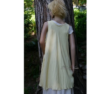 KARLA - lagenlook tunika vintage horgolással / vanília - ruha & divat - női ruha - tunika - Meska.hu