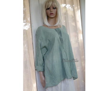 ABIGÉL - lagenlook design tunika / jadezöld - ruha & divat - női ruha - tunika - Meska.hu