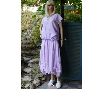 RACHEL / orgona - lagenlook vászon szoknya vagy nyári ruha - ruha & divat - női ruha - szoknya - Meska.hu