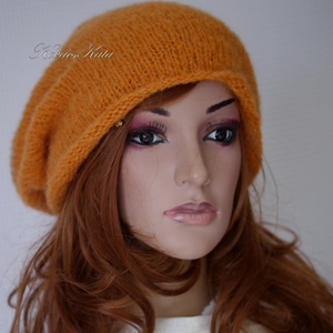 NANNA - trendi kézzel kötött beanie, slouchy sapka / mandarin - ruha & divat - sál, sapka, kendő - sapka - Meska.hu