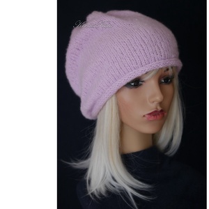 EPERKE BEANIE - trendi kézzel kötött kidmoher-akril sapka  - Meska.hu