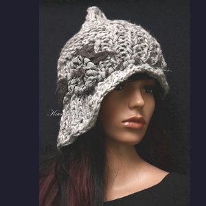 CLOCHE-ART - extravagáns kézzel kötött kalap - Meska.hu