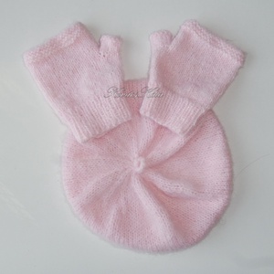 MICI KESZTYŰ / babyrose - kézzel kötött  kesztyűszár, kézmelegítő - ruha & divat - sál, sapka, kendő - kesztyű - Meska.hu