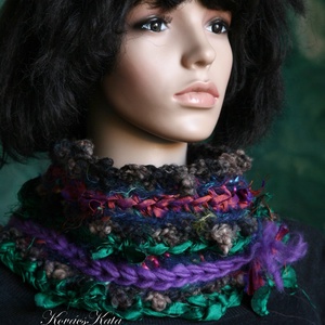 MYSTERY / MISTIC - art shawl  - exkluzív horgolt design körsál, gallér  - ruha & divat - sál, sapka, kendő - sál - Meska.hu