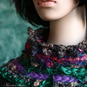 MYSTERY / MISTIC - art shawl  - exkluzív horgolt design körsál, gallér  - ruha & divat - sál, sapka, kendő - sál - Meska.hu