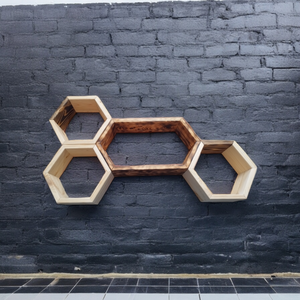 Hexagon polc szett , Otthon & Életmód, Bútor, Polc, Famegmunkálás, MESKA