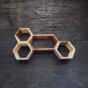 Hexagon polc szett  - otthon & életmód - bútor - polc - Meska.hu