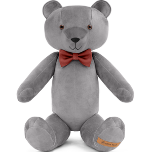 Brum Bear  szürke, kézzel készített, sorszámozott prémium teddy maci  egyedi ajándék legénybúcsúra, ballagásra - játék & sport - plüssállat & játékfigura - maci - Meska.hu